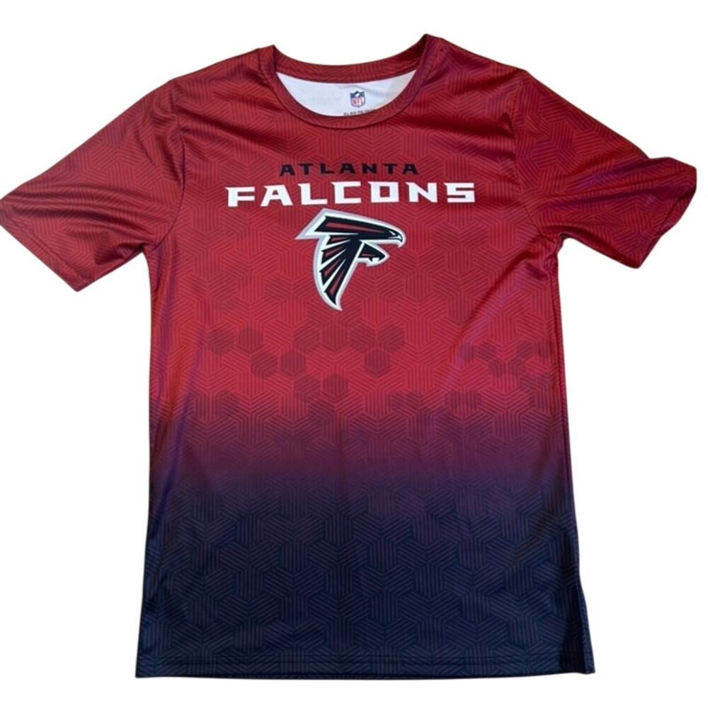 Atlanta Falcons NFL football polyester red shirt Size Youth XL
